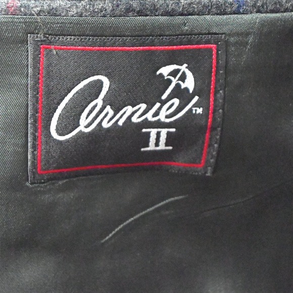 Arnie II 46L Gray Windowpane Flannel Tweed 2 Button Blazer Jacket Sport Coat‎ - Picture 7 of 10